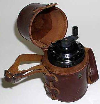 Curta Calculator Type I with rare leather case (source ebay jerimiah03)